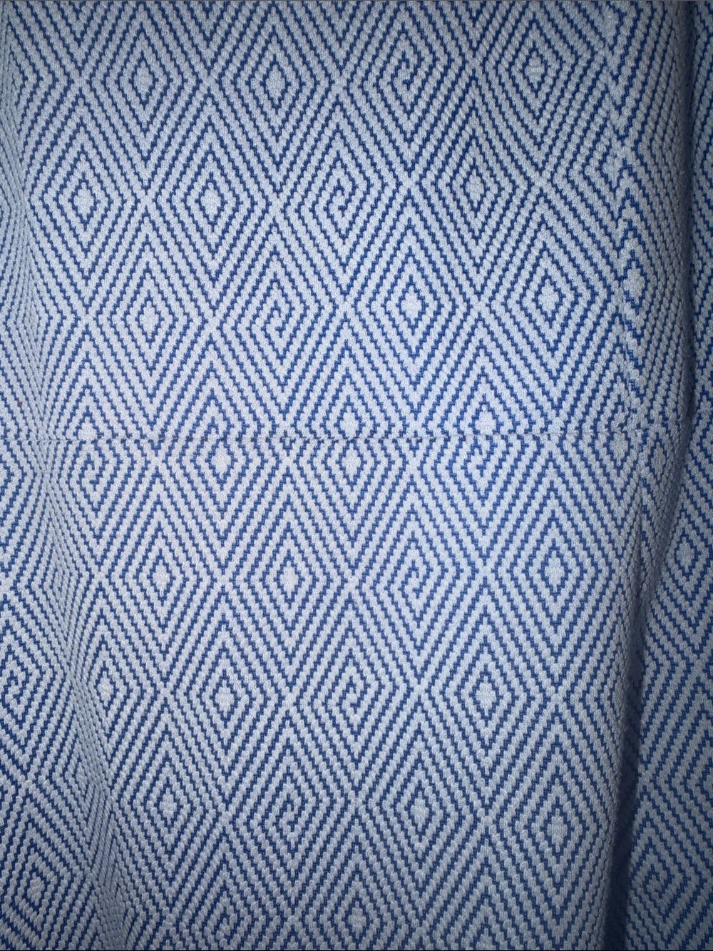 Renee C. Sleeveless Geometric Midi Dress - Light Blue & White - Picture 3 of 3